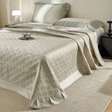 3/5Pcs Lyocell Cotton Soft Silky Embossing Quilted Bedspread, Bed Cover, Mattress Topper Coverlet, Bedsheet, Lace Pillowcases