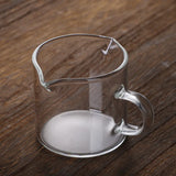 5-10PCS Wooden Handle With Scale Glass Coffee Measuring Cup espresso Milk Latte Transparent Kitchen Coffee Accessories