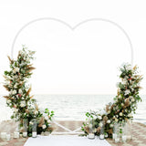 Ikeehome  Heart Shape Metal Wedding Balloon Arch Backdrop Stand Frame Party Decoration Flowers Background Stand