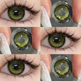 Colored Contact Lenses For Eyes Myopia Natural Green Contact Lens with Prescription Beauty Pupil Cosmetics Yearly Use