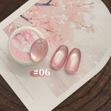 12ml 1-16pcs Autumn Nails New Clear Pink Glass Bead Moonlight Magnet Cat Eye Gel Nail Polish Whitening Nail Supplies