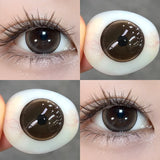 1 Pair Brown Eye Lenses Korean Natural Lenses Color Contact Lenses Eyes with Degree Black Beautiful Pupil Fast Shipping
