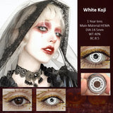 2pcs Cosplay Colored Contact Lenses for Eye Crazy White Contact Lenses Halloween Beauty Makeup Lens Anime Black Lens