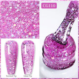 10ml Gold Glitter Gel Nail Polish Crystal Semi Permanent Soak Off UV Gel Varnish Nail Art Manicure Base Top Coat