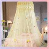 Princess Style round Top Mosquito Net Pink Absorbing Ceiling Student Dormitory Bed Curtain Single Double Freshman Condensation