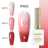 16 Colors of Thermochromic Gel Nail Polish - Trendy Autumn/Winter Thermochromic Gel Nail Polish with LED Gloss and Shine for a S
