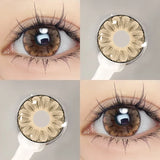 Brown World 1 Pair New Product Color Contact Lenses Degrees Fashion Comfort Soft Nature Blue Grey Lenses