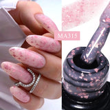 7ml Rubber Base Nail Gel Polish Nude Milky White DIY Nail Art Soak Off Gel Polish Semi Permanent Painting UV Vernis