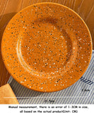 Nordic Ceramic Splashed Ink Plate Household Colored Breakfast Bread Disc High-end Restaurant Dessert Plates Niche Dot Tableware