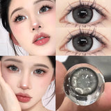 2 PCS New Nature Product Korea Myopia Contacts Lenses  Fashion Black Soft Color Contacts Fast Shiping