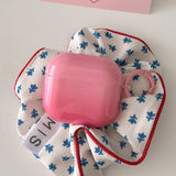 New Gradient Pink Gloss Smooth Soft Silicone Case With Keychain For Apple AirPods Pro 2 3 4 1 Wireless Bluetooth Earphone Cover