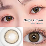 14.0mm Small DIA Colored Eye Contacts Lenses With Diopters Soft Focus Graduated Contacts Lenses 6 Months