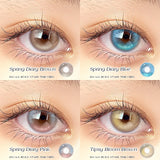 1 Pair Brown Eye Lenses Korean Natural Lenses Color Contact Lenses Eyes with Degree Black Beautiful Pupil Fast Shipping