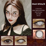 2pcs Cosplay Colored Contact Lenses for Eye Crazy White Contact Lenses Halloween Beauty Makeup Lens Anime Black Lens