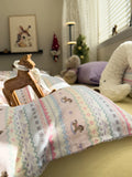 Cartoon  Pure Cotton Breathable Double Layer Muslin Bedding Set Quilt Cover eet Bedding Accories Four Piec...