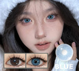 2pcs New Fashion Blue Colored Contacts Lenses for Eyes Brown Eyes Contacts Lenses Yearly Cosmetic Brown Contact Lenses