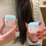 New Cartoon Cute Bear Bowknot Silicone Shockproof Protection Case for AirPods Pro 2 for AirPods 4 3 2 1 Soft Cover Cake Pendant