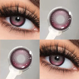 1Pair Purple Color Pupils Anime Contact Lenses with Degree Cosplay Accessories Color Korean Lens Beauty Fast Shipping