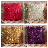 Solid Color 3D Leaf Body Pillow Soft Sofa Pillow for Home Living Room, Hotel, Car Back Satin Home Accessories for Bedrooms