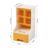 Multilayer PlasticInclinedPenHolderMultiFunctionalDesktopDrawerStorageBox for HomeDormOfficeDeskCosmeticBrushStationeryOrganizer