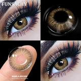 1Pair New Colored Contact Lenses for Eyes Big Black Eye Lens Natural Yearly Cosmetics Beauty Women Men Pupils Fast Ship