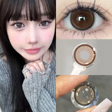 1Pair New Korean Lenses Myopia Blue Eyes Colored Contact Lenses Beauty Pupils Soft Natural Lens Green Prescription Lenses