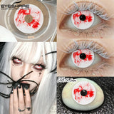 New Vampire Red Lens for Eyes Halloween Colored Contact Lenses Demon Cosplay Wihite Softlens Anime Party Makeup Lenses