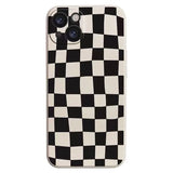 Fashionable Red Checker Case for iPhone 14 13 Pro Max Back Phone Cover for 12 11 Pro Max X XS XR 8 7 Plus SE
