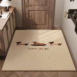 Modern Simple Entrance Doormat Ins Cute Zoo Print Living Room Carpet Large Area Fashion Art Home Decoration Bedroom Mat Tapis 러그