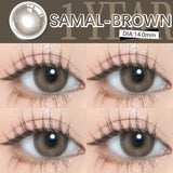 1pair Myopia Lenses Colored Natural Contact Lenses with 0 to -6.00 Degree Eye Contacts Prescription Lens Fashion Lenses