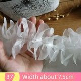 White Lace Lace Ribbons Accessories Lace Trim Handmade DIY Extended Clothes Pleated Sewing Decorative Fabric Skirt Hem Fabric