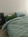 Waed Cotton Bedding Set Havana New Sle Pure Cotton Plaid Four-Piece Bedding Set Comforter Cover eet Pillowcase