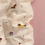 100% Cotton Bedding Set Cartoon Cute Animals Duvet Cover Set Bed Linen Flat Sheets Set 2 Pillowcases Single Double Queen Size