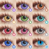 Cosplay Colored Contact Lenses - Stardust Brown & Gray Cosmetic Lens 1Pair Yearly Disposable Eye Makeup Color Contacts