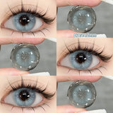 1 pair New Purple Halloween Colored Contact Lenses Beauty Myopia Lens for Eyes Fashion Big Eye Lenses Natural Blue Lenes