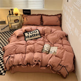 Bedclothes Lace Style Bed Sheets Set Skin-friendly Bedding Set Single Double King Duvet Cover Bed Linen Set For Girls