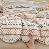 New Floral Double-piece Washed Cotton Quilt Cover  Skin-friendly Breathable Student Dormitory Duvet Covers Without Pillowcases