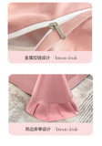 Flowers Embroidery Bedding Set Light Luxury Brushed Four-Piece Set Girl Bedroom Decor King Duvet Cover Set Bed Sheet Pillowcases