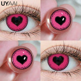 1 Pair Cosplay Pink Lenses for Eyes Anime Lenses for Halloween Nezuko Colorcon y2k Eye Contacts Cosmetic Red Lens Cosplay