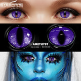 1 Pair Cosplay Contact Lenses For Eyes Beauty Pupils Crazy Halloween Colored Contact Lens Fashion White Cat Eye Soft Lense
