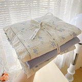 Floral Bedding Set Korean Style Duvet Cover Set Bed Linen Set Flat Sheets Set 2 Pillowcases Single Double Queen Size For Student
