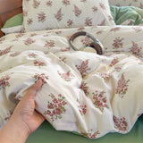New Floral Double-piece Washed Cotton Quilt Cover  Skin-friendly Breathable Student Dormitory Duvet Covers Without Pillowcases