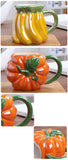 Creative Ceramic Strawberry Pumpkin Pineapple Coffee Cup Kids Fruit Mug Home Office Breakfast Milk Drink Mug Birthday Gift New