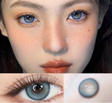 0~-6.00 Natural Korean Lenses 1Pair Colored Contact Lenses Brown Lenses Blue Eye Fashion Lenses