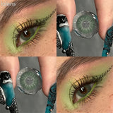 Colored Contact Lenses Lalens Queen Crystal Blue Two Tone Brown Green Gray Color Contacts Eye Lens Eyes Half Year 2Pcs