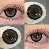 Yearly Color Contact LensesSoft Circular, Beauty Pupil Lenses, Gray, Brown Eyes, Black Makeup, Blue Lens, Fast Shipping,
