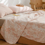 Cotton Blanket 3 Layer Gauze Summer Thin Quilt Winter Sheet Plaid Bedspread for Single Double Queen King Sofa Throw Bed Cover