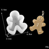 Christmas Tree Silicone Candle Mold DIY Gingerbread Man Elk Soap Resin Crystal Making Chocolate Mold Party Decor Holiday Gifts