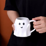 Ghost Coffee Cup Creative Ceramic Mug Afternoon Tea Breakfast Milk Cup Home Office Drinking Utensils Cute Cartoon Halloween Gift