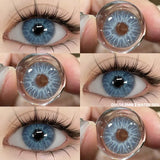 1Pair Colored Contact Lenses for Eyes Natural Brown Eye Lenses Gray Pupils Blue Eye Soft Lenses Yearly Green Contacts